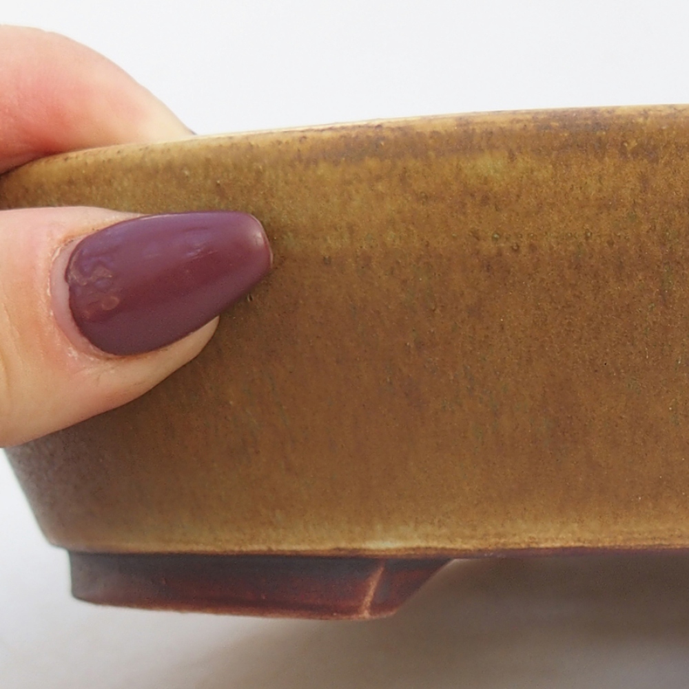 Bonsaischale aus Keramik 18,5 x 16,5 x 4 cm, grün