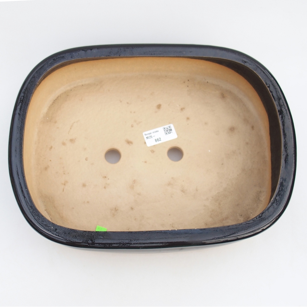 Bonsaischale aus Keramik 31,5 x 24 x 8 cm, schwarz