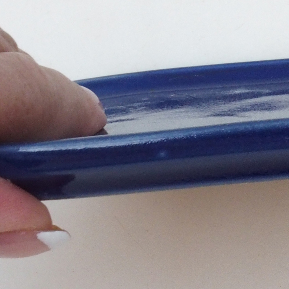 Keramikschale H38 -12 x 11 x 1 cm - blau