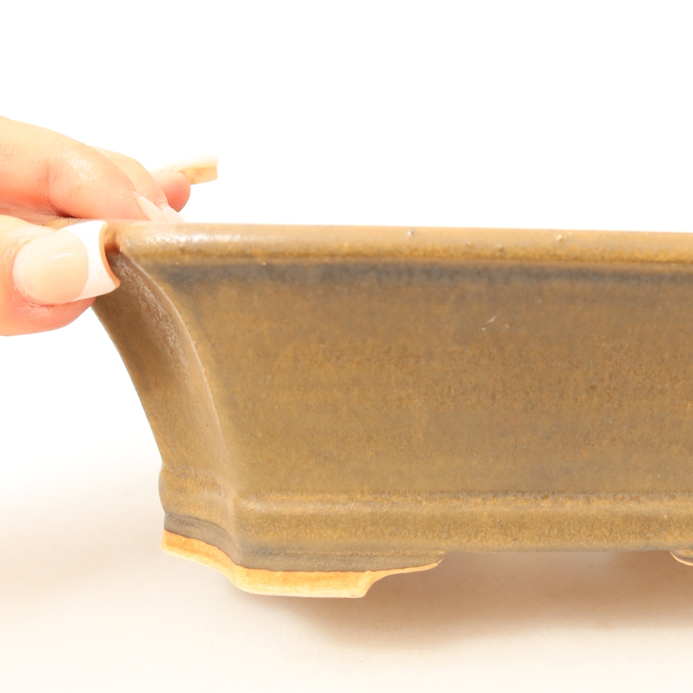Keramik-Bonsai-Schale 18 x 15 x 6 cm, Farbe: Rosa