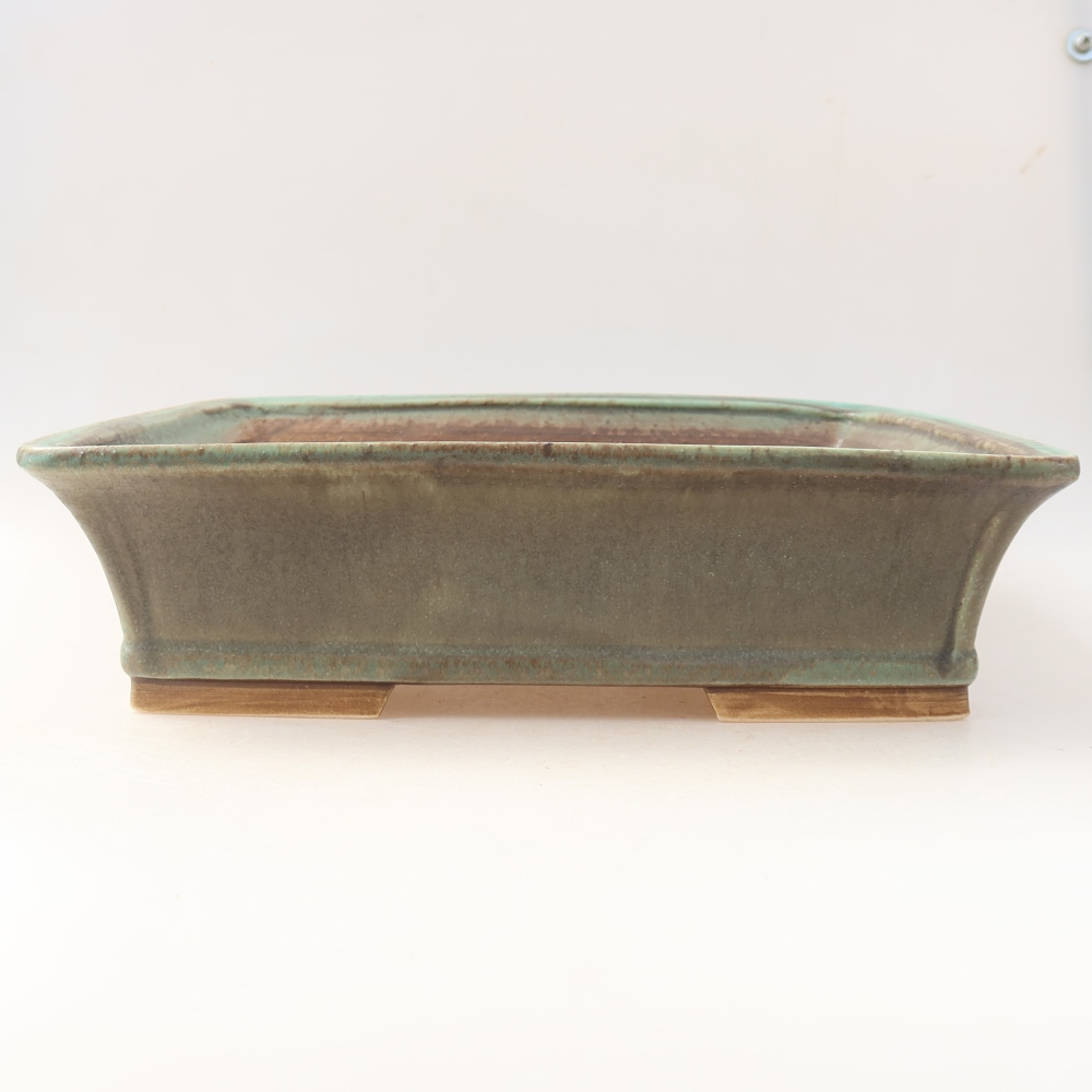 Keramik-Bonsai-Schale 29,5 x 24,5 x 8 cm, Farbe: grün