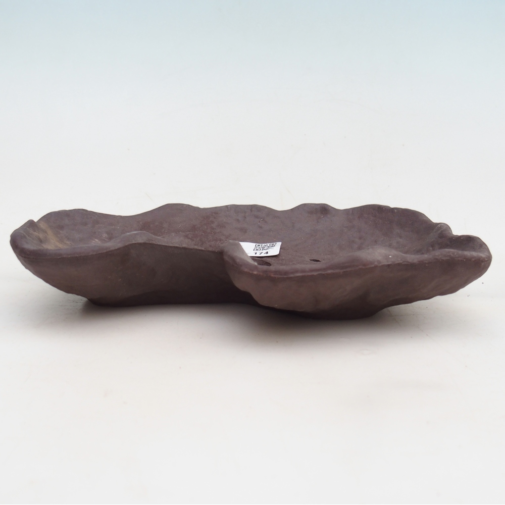 Keramikschale 19 x 13,5 x 3,5 cm , Farbe braun