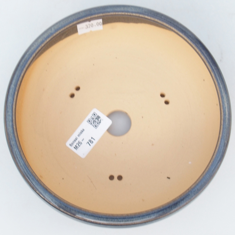 Bonsaischale aus Keramik 17 x 17 x 6 cm, Farbe blau