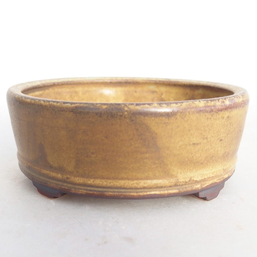 Bonsaischale aus Keramik 9 x 9 x 3,5 cm, braun