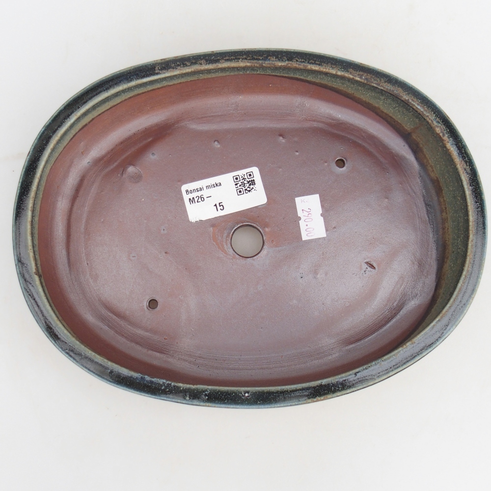 Bonsaischale aus Keramik 22,5 x 17 x 4,5 cm, grün