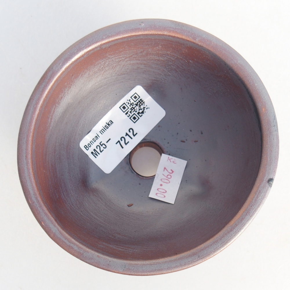 Bonsaischale aus Keramik 10 x 10 x 5 cm, metallfarben