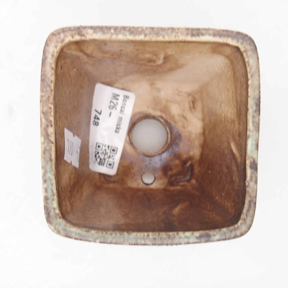 Bonsaischale aus Keramik 7,5 x 7,5 x 7,5 cm, grün