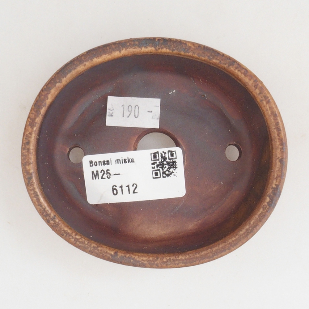 Bonsaischale aus Keramik 10 x 8,5 x 4 cm, braun