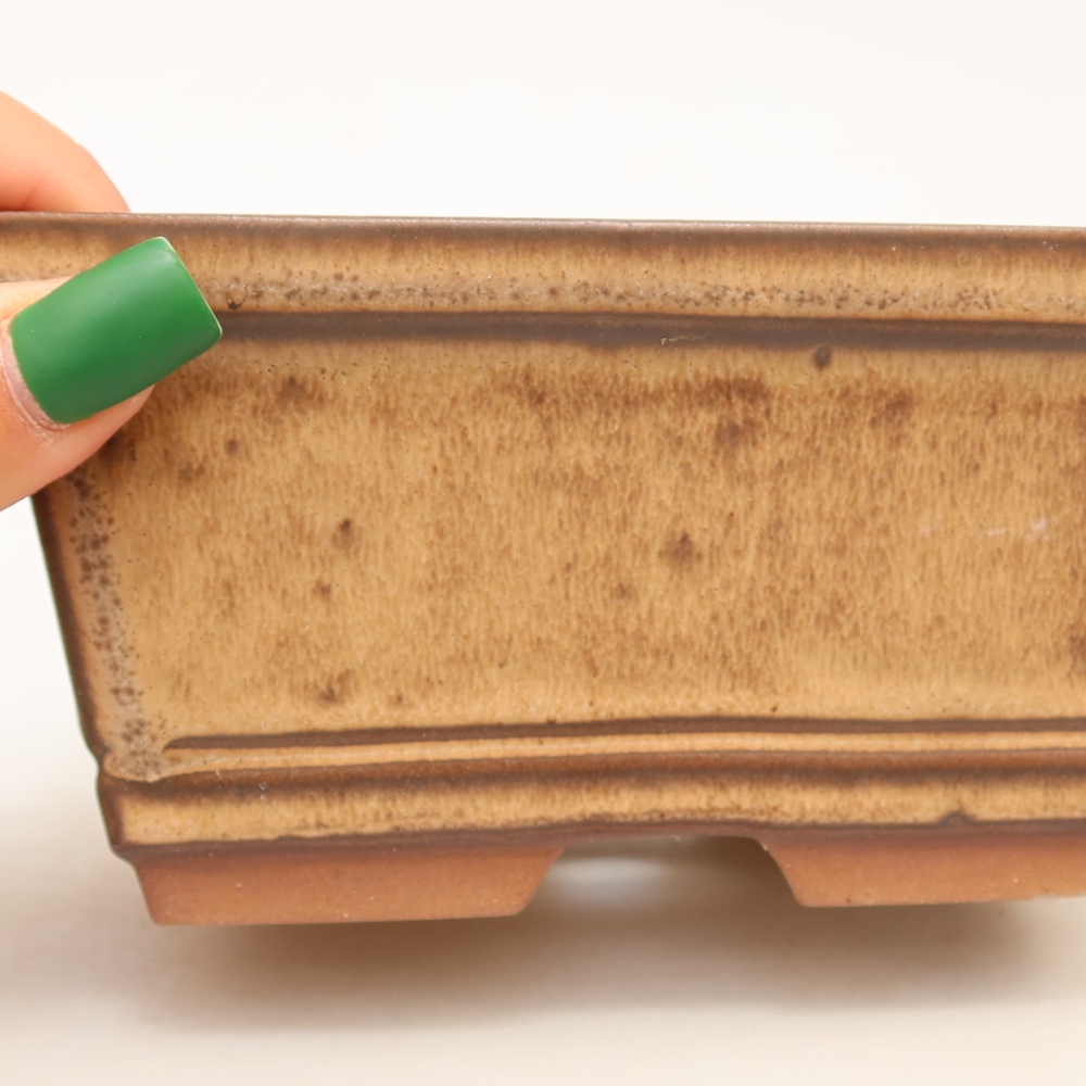 Keramikschale  14,5 x 12,5 x 7 cm, Farbe: braun