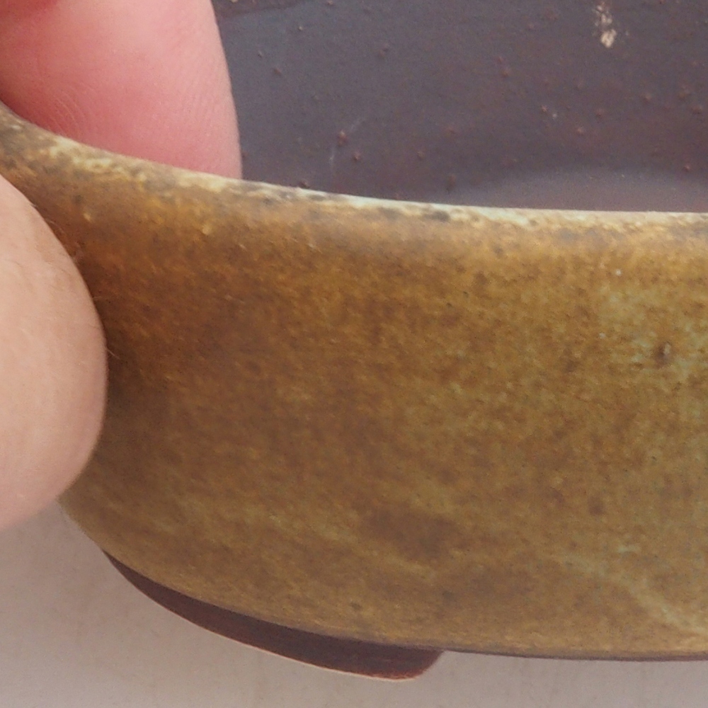 Bonsaischale aus Keramik 10 x 8,5 x 4 cm, braun