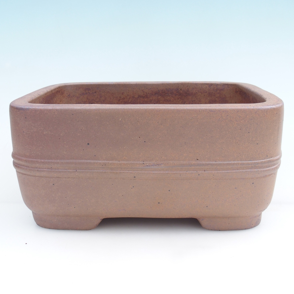 Bonsaischale aus Keramik 26 x 20,5 x 12 cm, braun