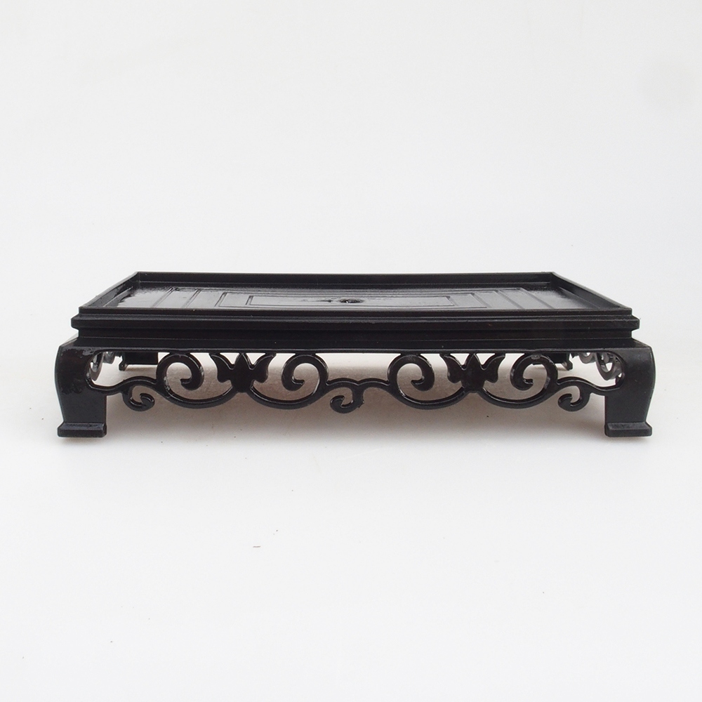 Bonsai Tisch Kunststoff Rechteck 15,5 x 10 x 3 cm, Farbe schwarz