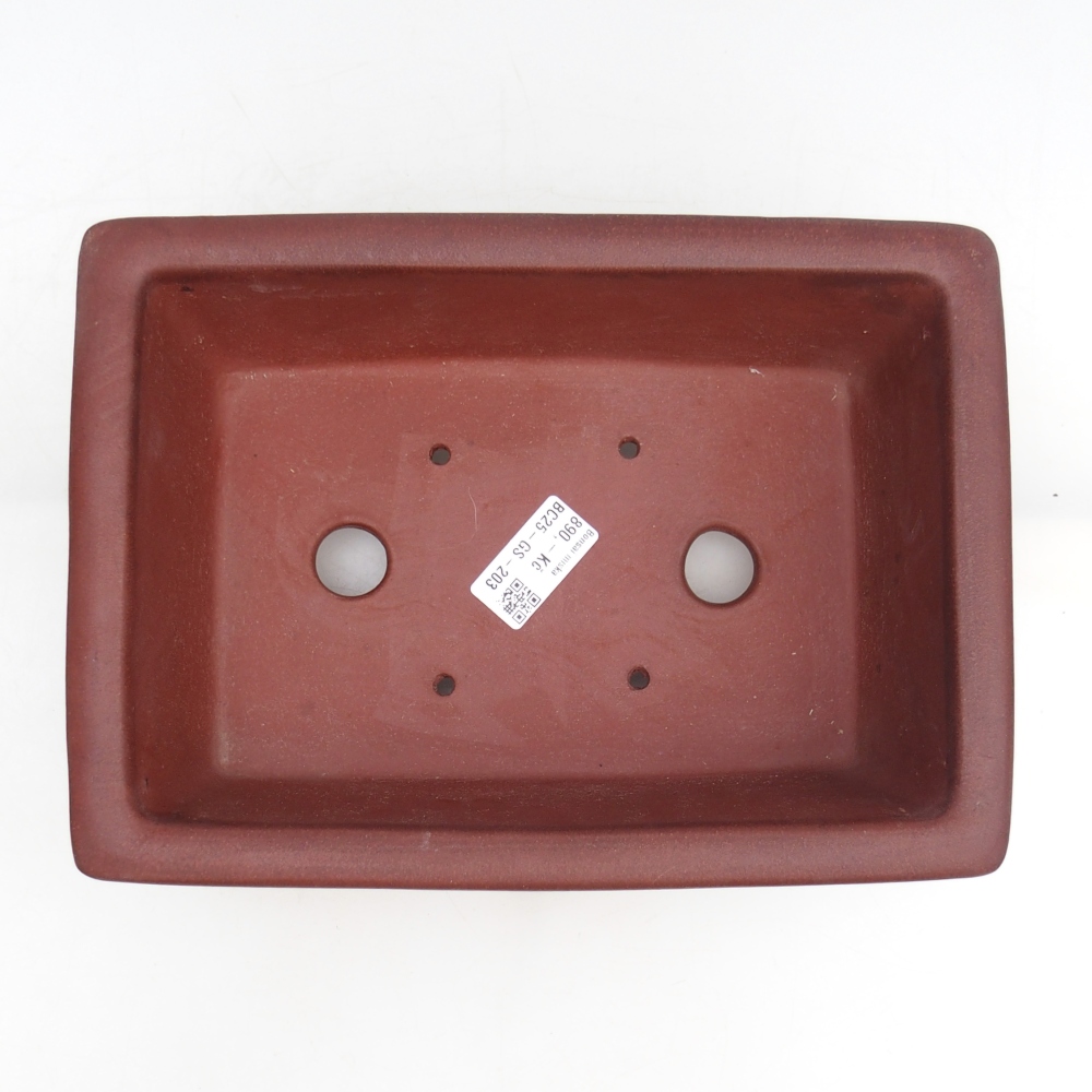 Bonsaischale aus Keramik 25,5 x 18,5 x 9 cm, braun