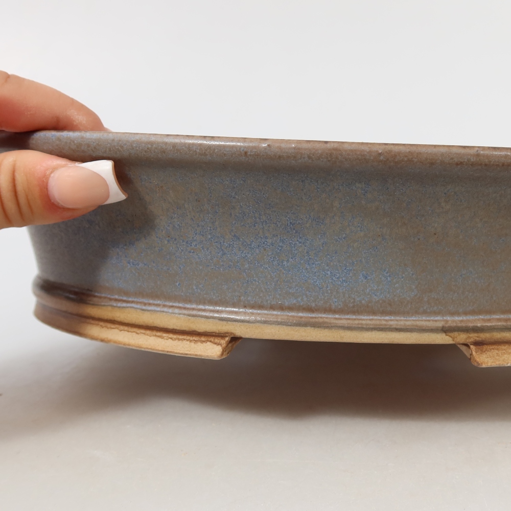 Keramik-Bonsai-Schale, 27 x 24,5 x 5,5 cm, Farbe: Blau