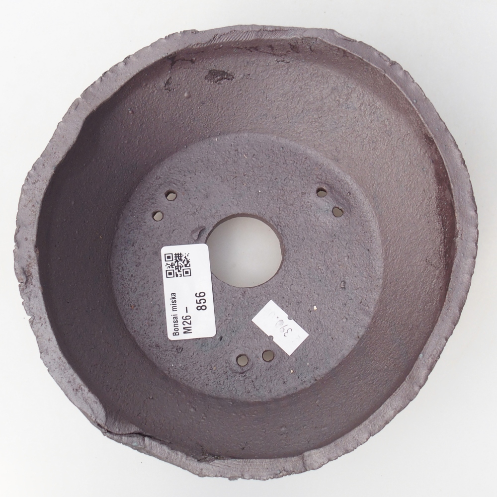 Bonsaischale aus Keramik 17 x 16,5 x 6 cm, metallfarben