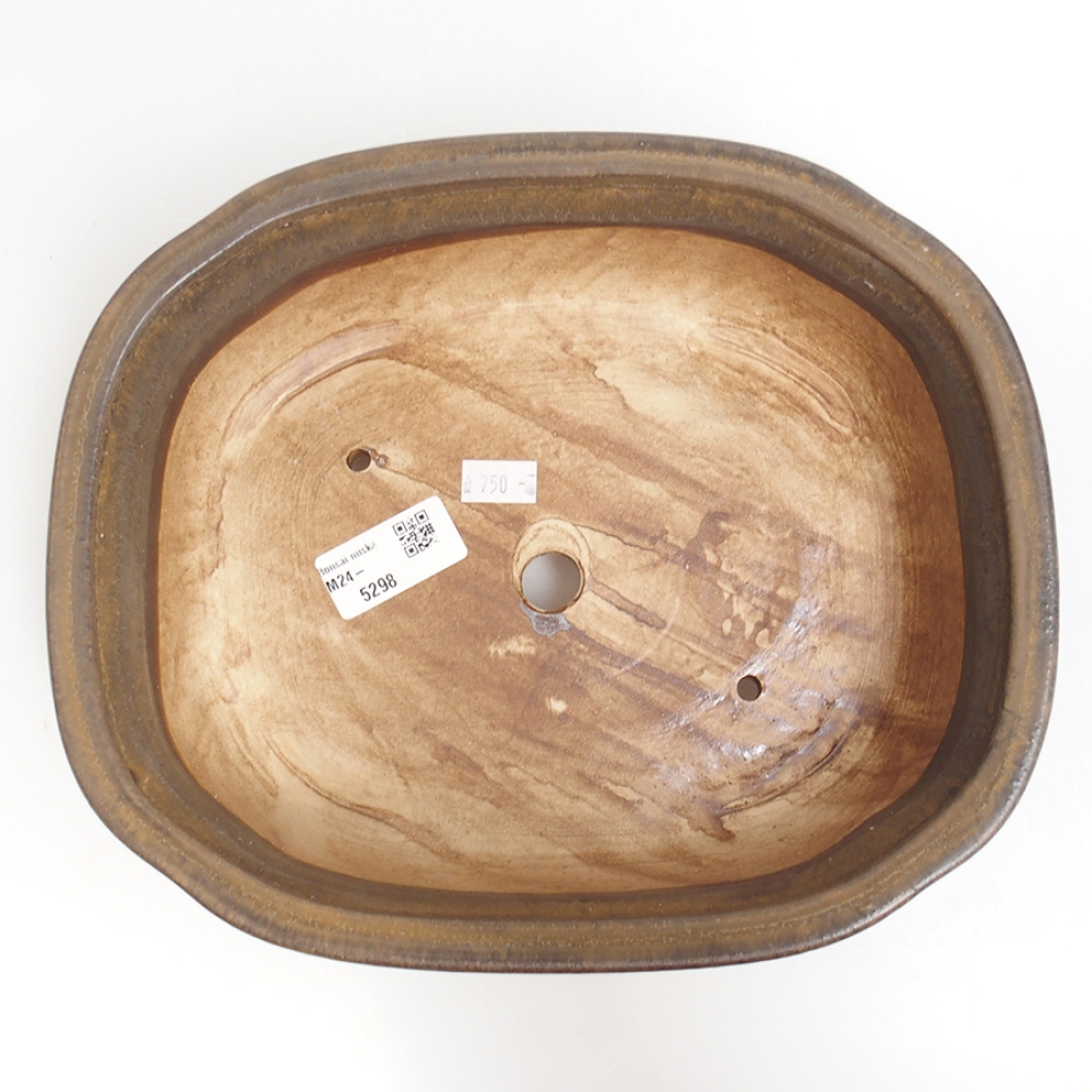 Bonsaischale aus Keramik 25 x 21 x 7,5 cm, braun