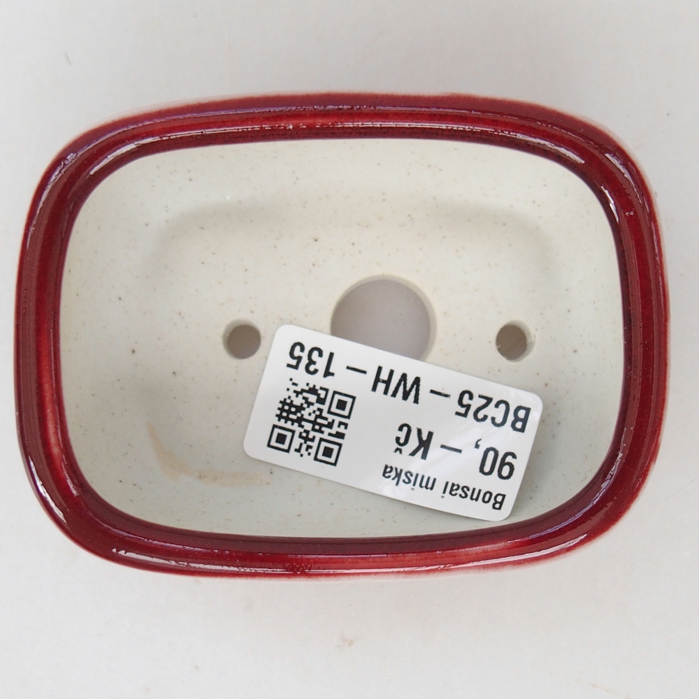 Mini-Bonsaischale 8 x 6 x 3 cm, Farbe rot