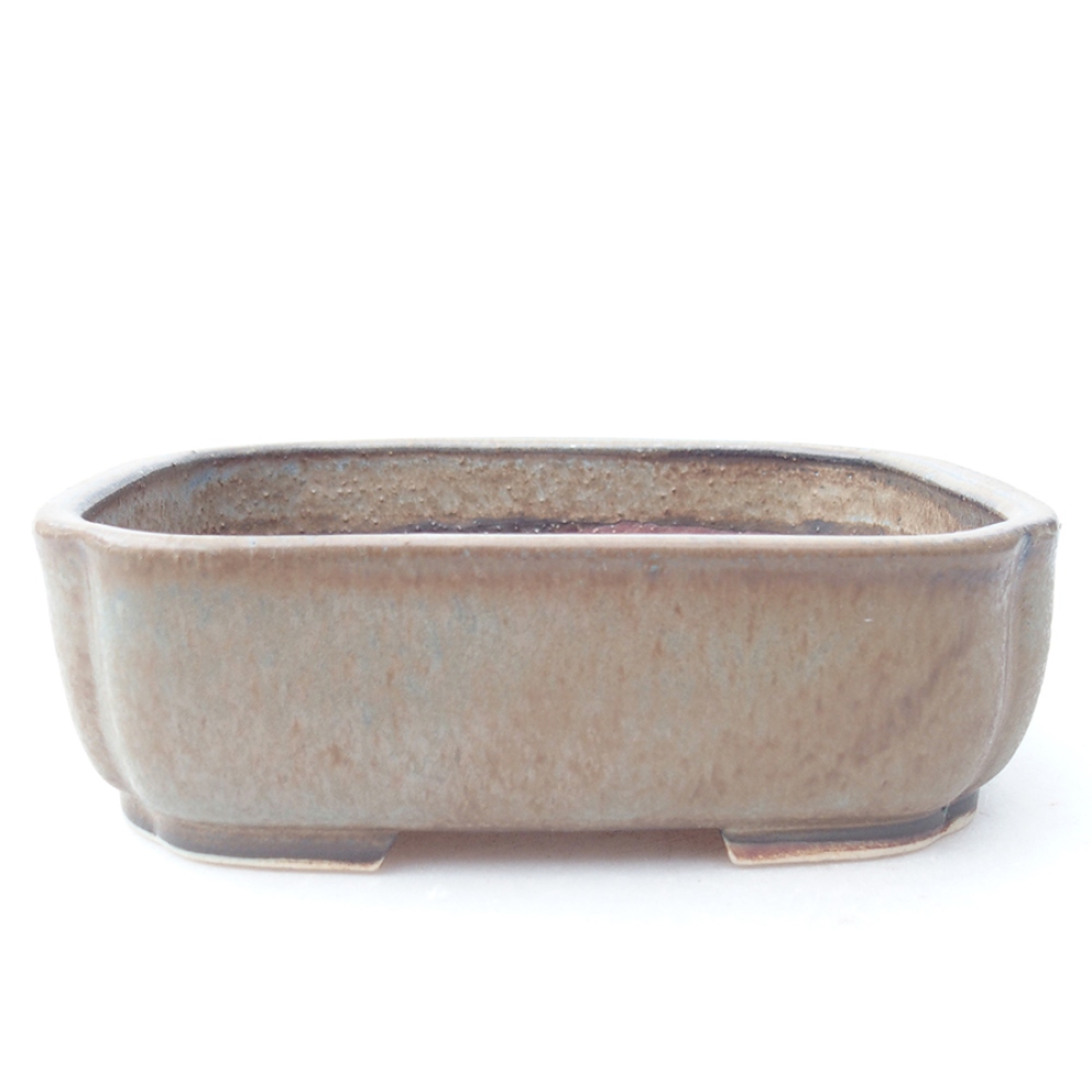 Bonsaischale aus Keramik 13,5 x 12 x 4 cm, Farbe blau