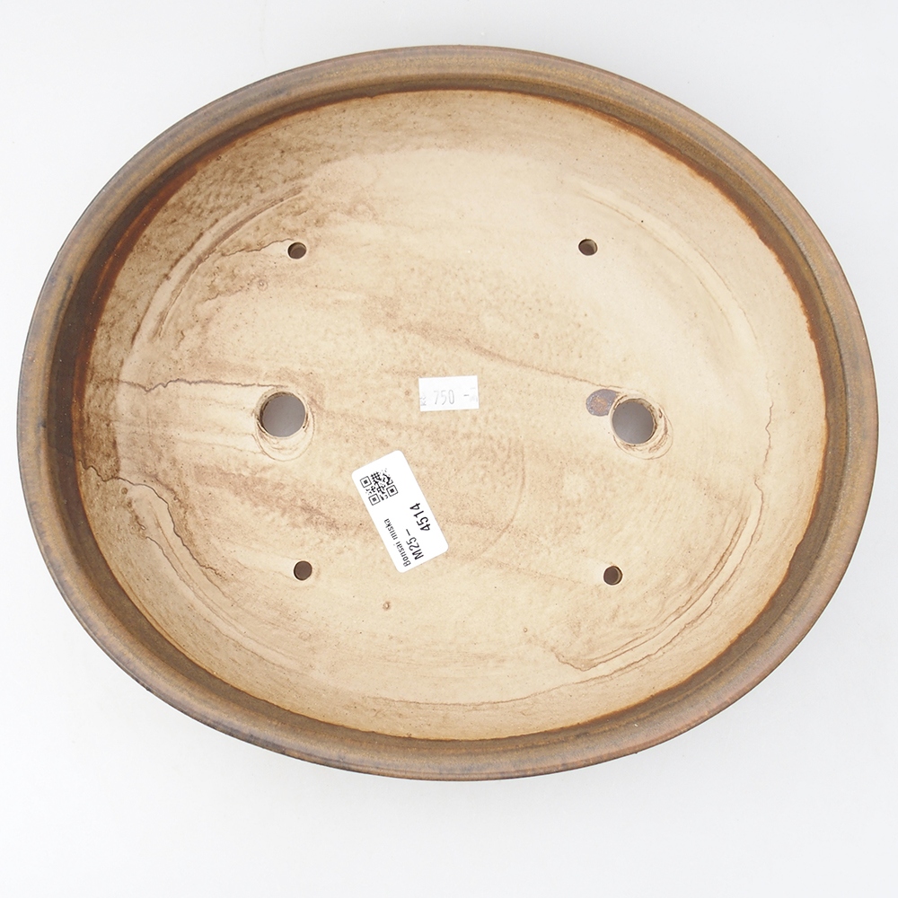 Bonsaischale aus Keramik 24 x 28 x 6 cm, braun