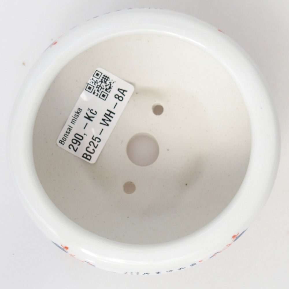 Bonsaischale aus Keramik 10 x 10 x 5 cm, Farbe weiß