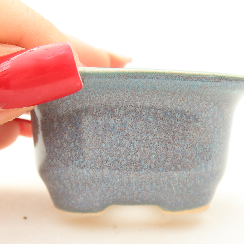 Keramik-Bonsai-Schale, 6 x 5 x 3 cm, Farbe: Grau
