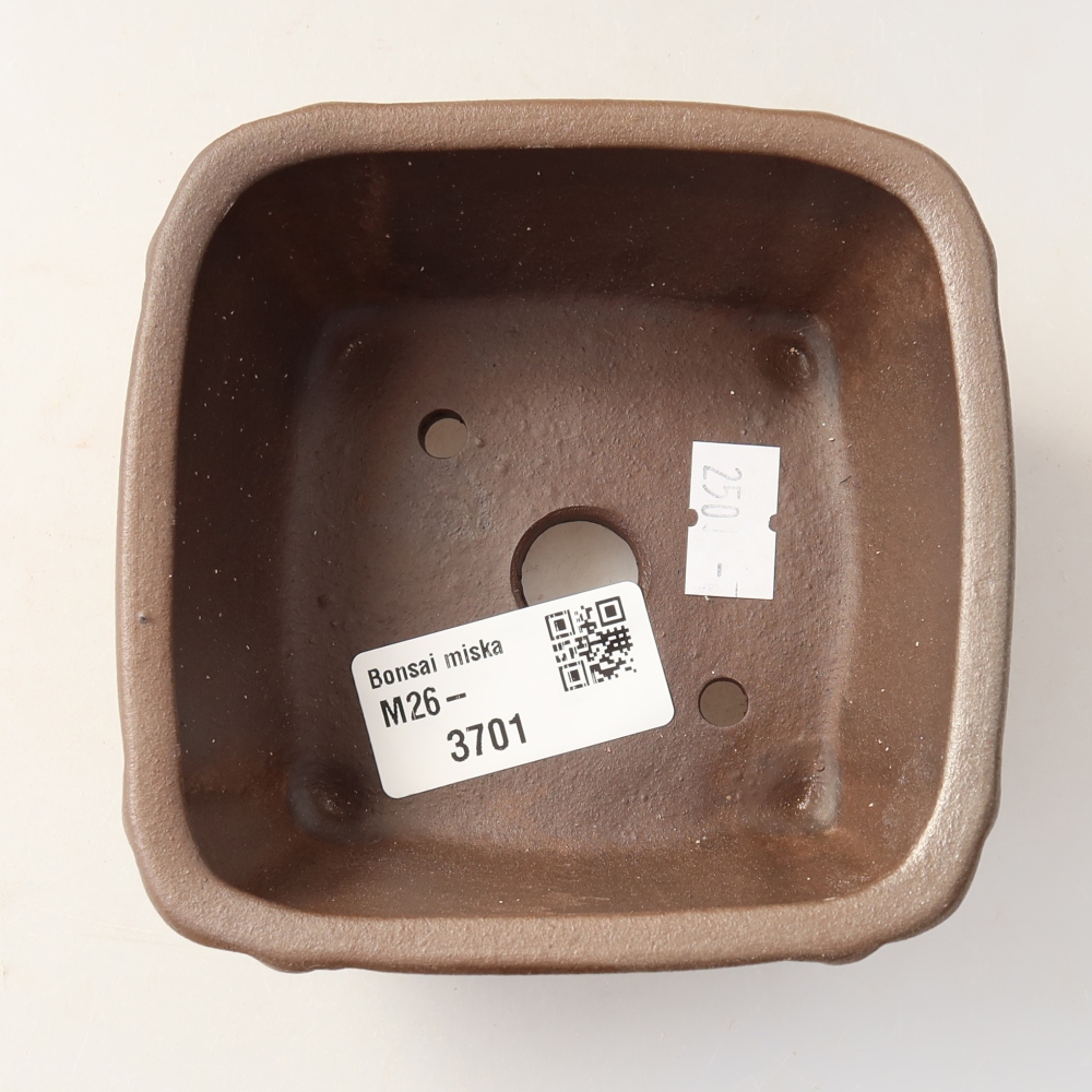 Bonsaischale aus Keramik 10 x 10 x 5 cm, braun