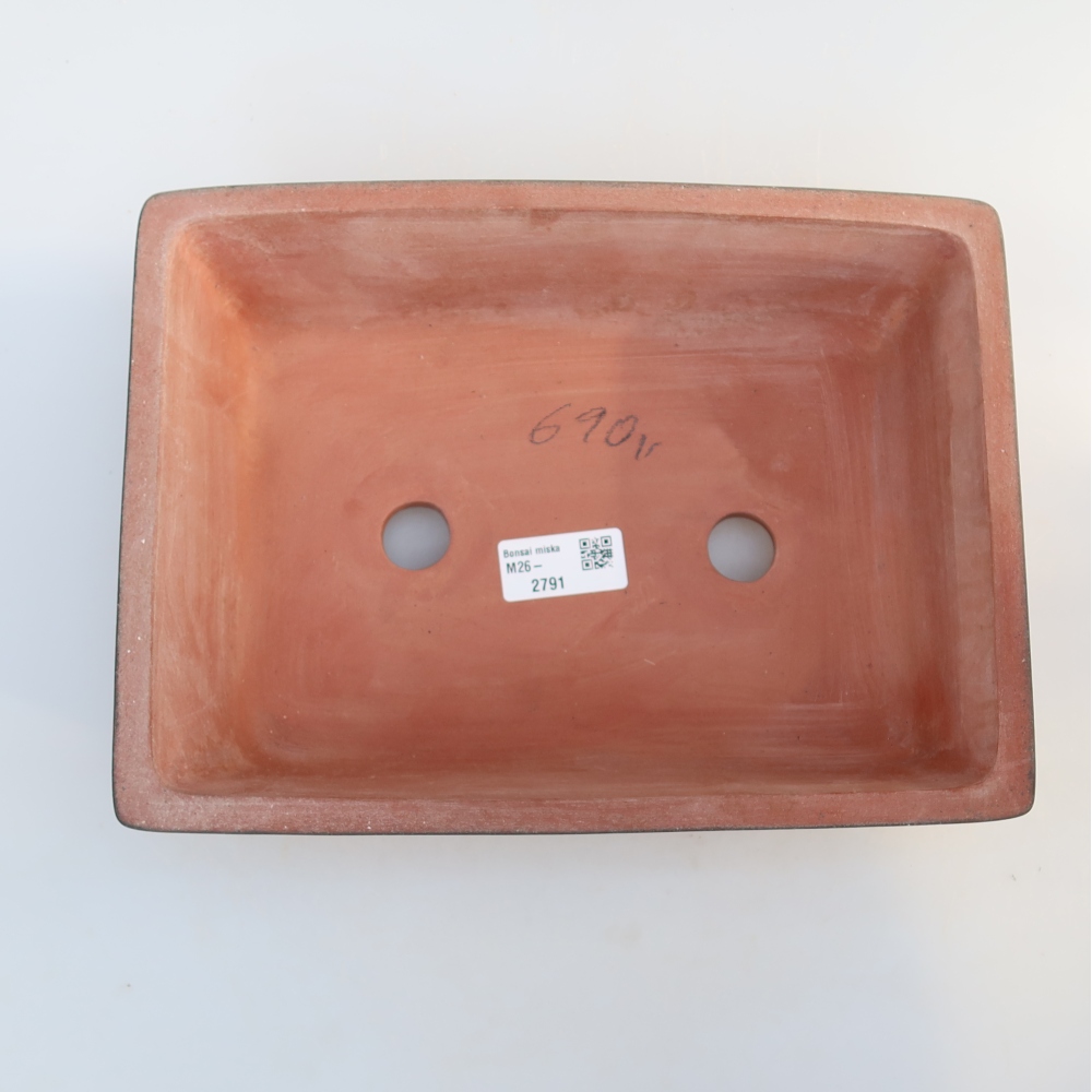 Keramikschale  25,5 x 19 x 7 cm, Farbe: Ziegelrot