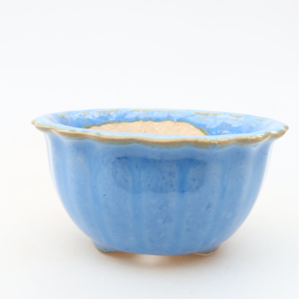 Keramik-Bonsai-Schale 7 x 7 x 4 cm, Farbe: Blau