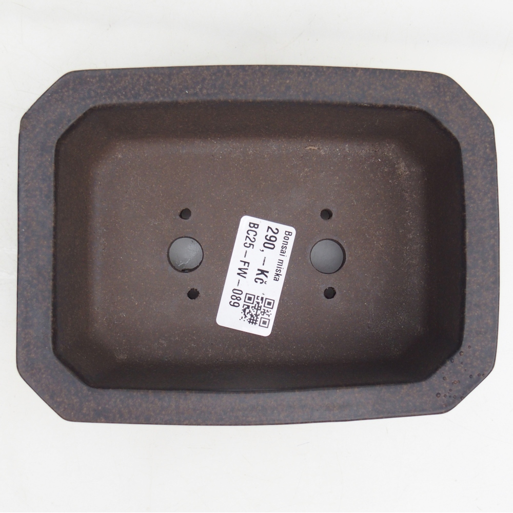 Bonsaischale aus Keramik 15 x 11 x 5 cm, bräunlich ocker