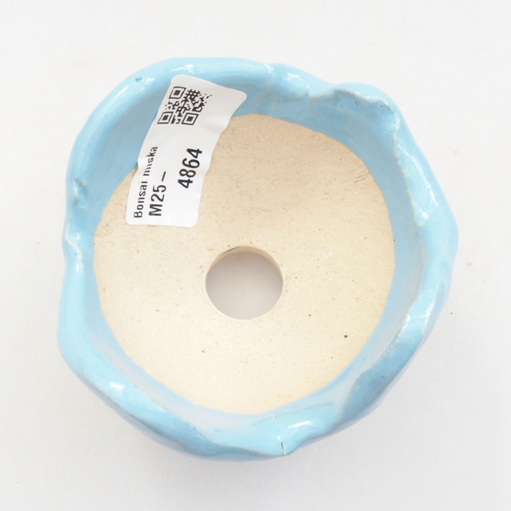 Keramische Muschel 7 x 7 x 6 cm , Farbe blau