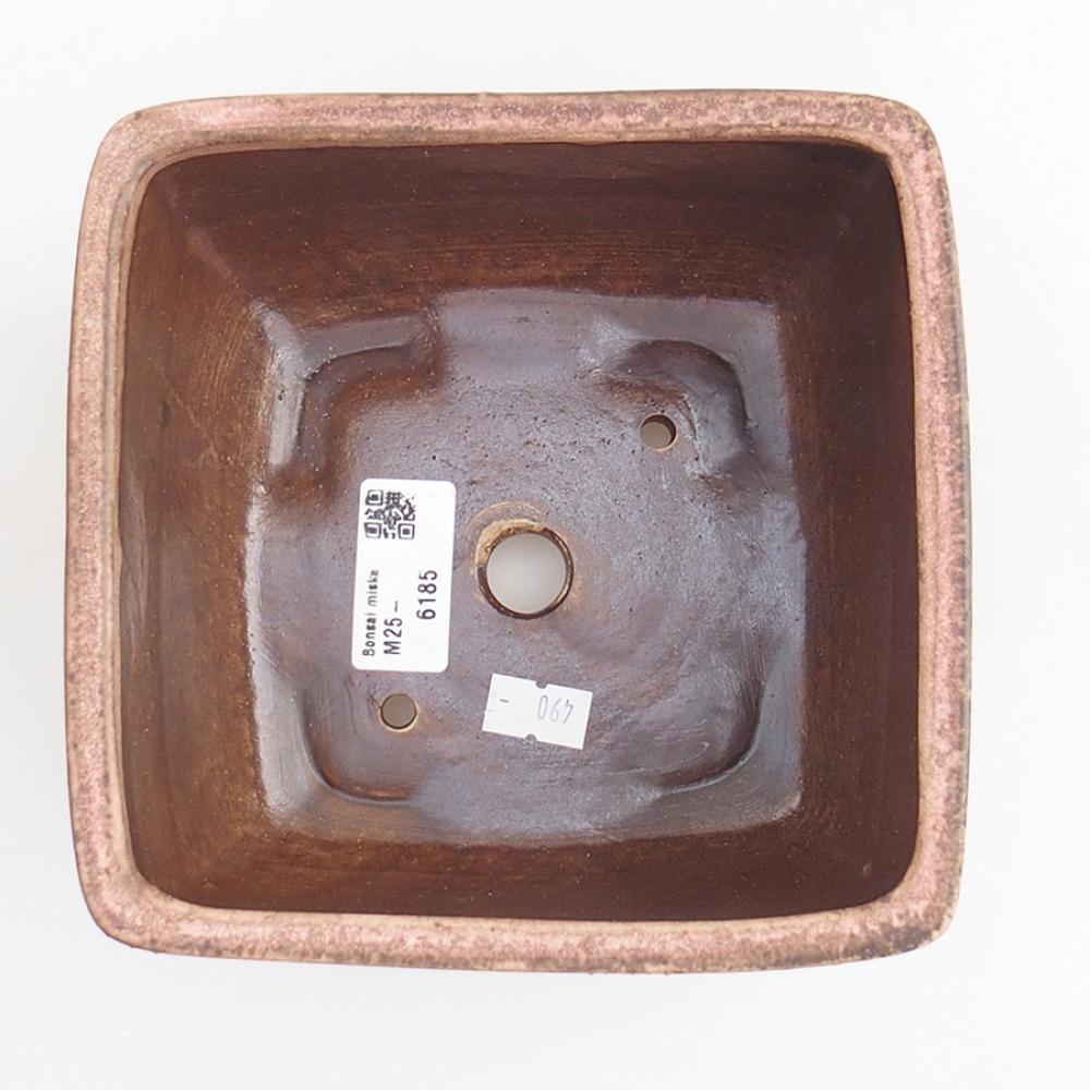 Bonsaischale aus Keramik 10,5 x 10,5 x 7 cm, rosa