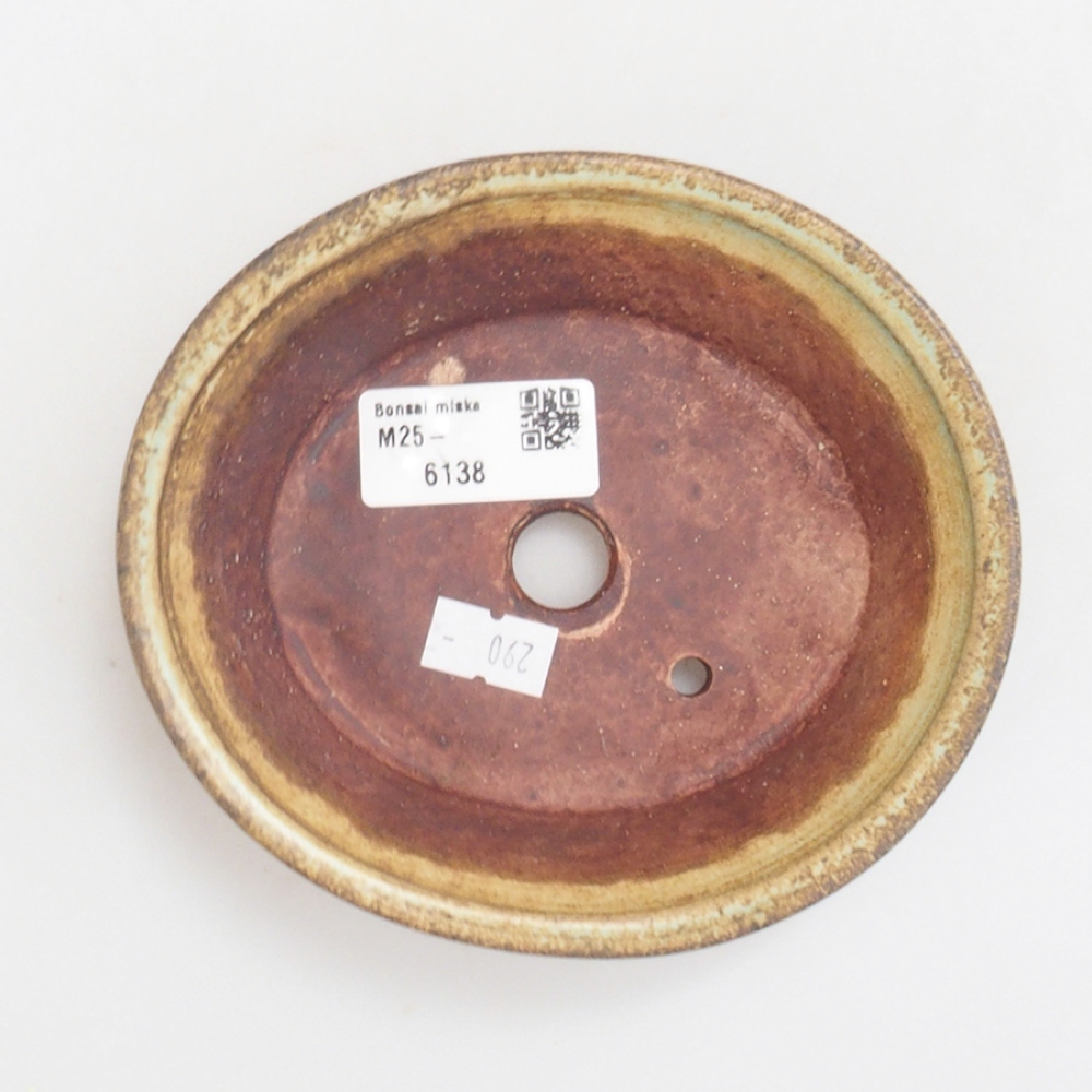 Bonsaischale aus Keramik 10 x 8,5 x 4 cm, braun