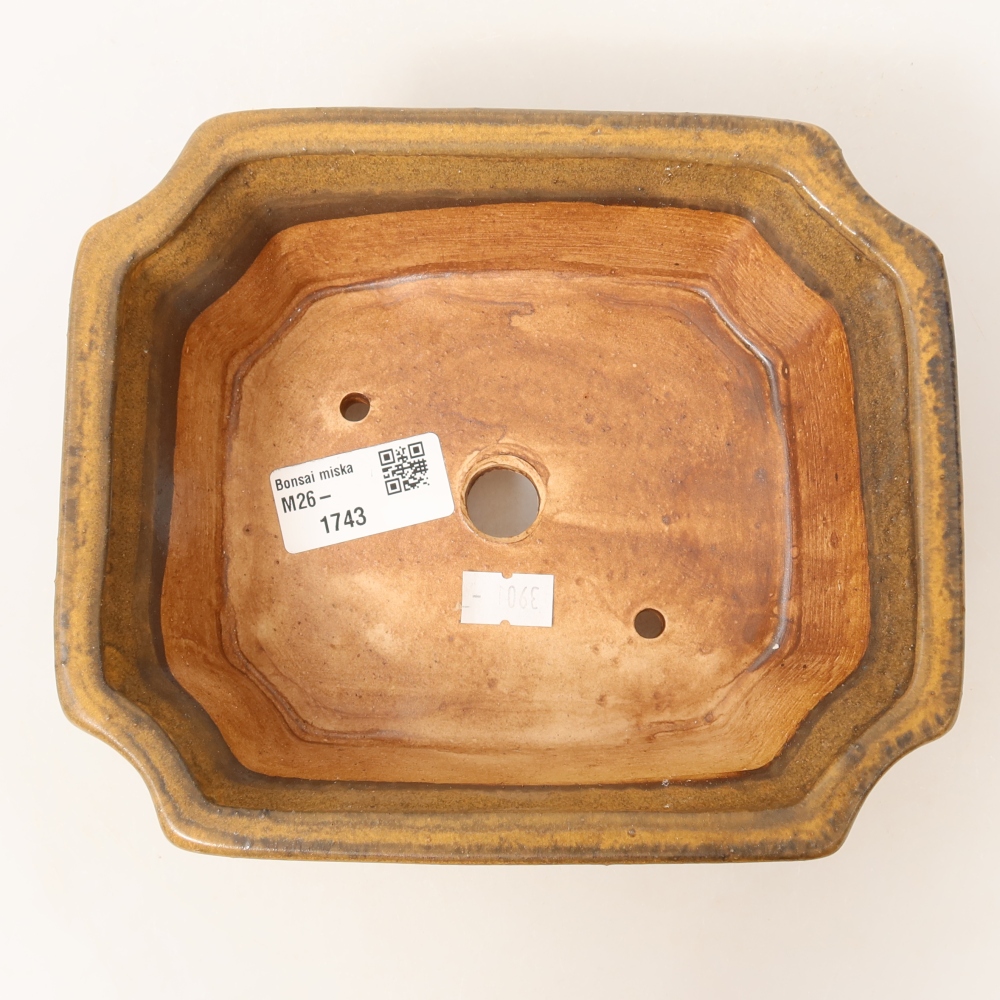 Keramik-Bonsai-Schale 18 x 15 x 6 cm, Farbe: Rosa