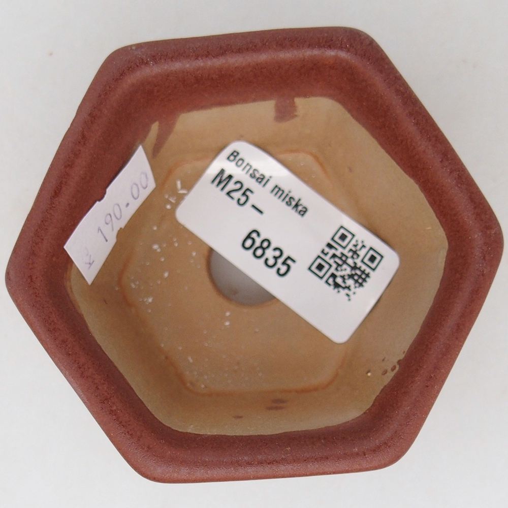 Bonsaischale aus Keramik 7,5 x 7 x 4 cm, braun