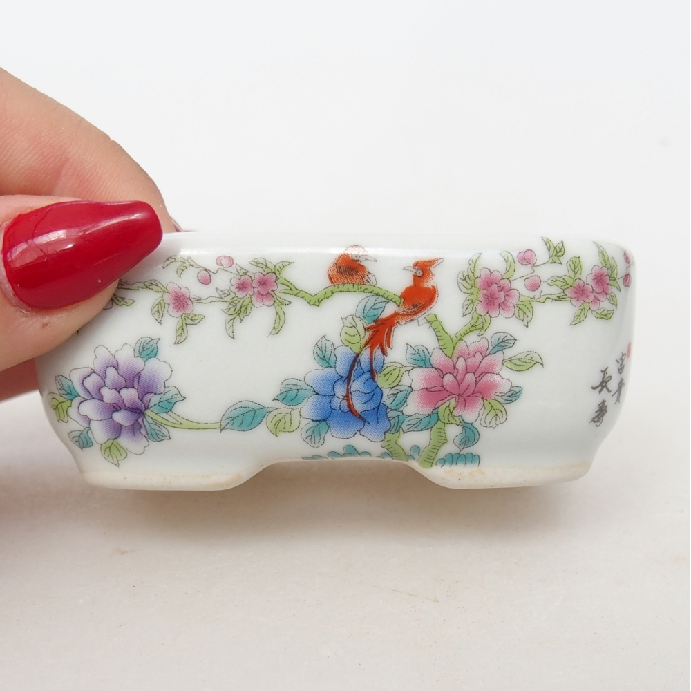 Mini-Bonsaischale 8 x 6 x 3 cm, weiß