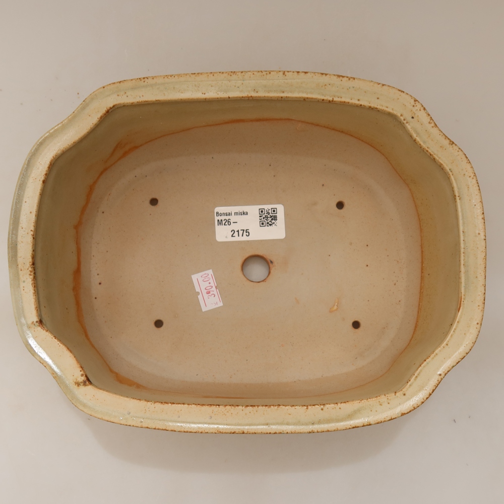Bonsaischale aus Keramik 23 x 19 x 7 cm, braun