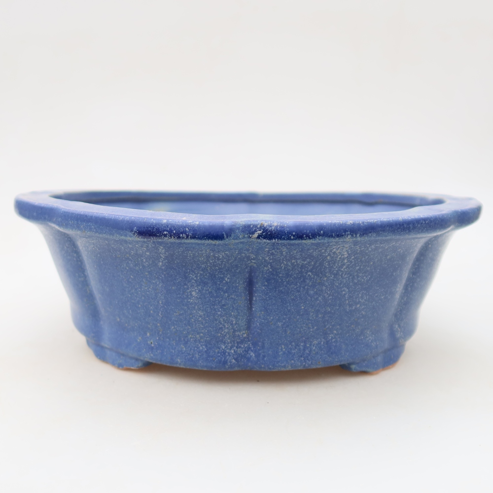 Bonsaischale aus Keramik 26,5 x 26,5 x 8,5 cm, Farbe blau