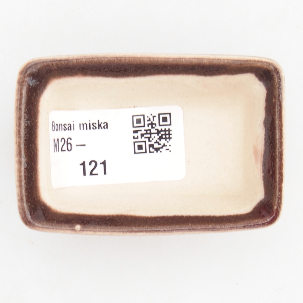 Mini-Bonsaischale 6,5 x 4,5 x 2,5 cm, Farbe rot