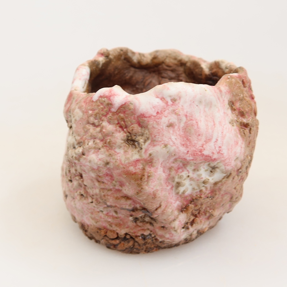 Keramikschale  4,5 x 4,5 x 5 cm , Farbe: Rosa
