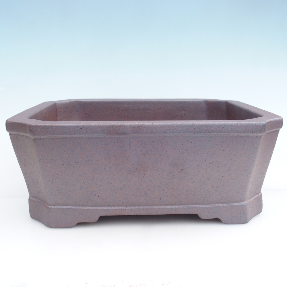 Bonsaischale aus Keramik 33 x 26 x 12,5 cm, metallfarben