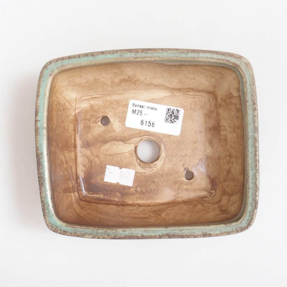 Bonsaischale aus Keramik 10 x 8,5 x 4 cm, braun