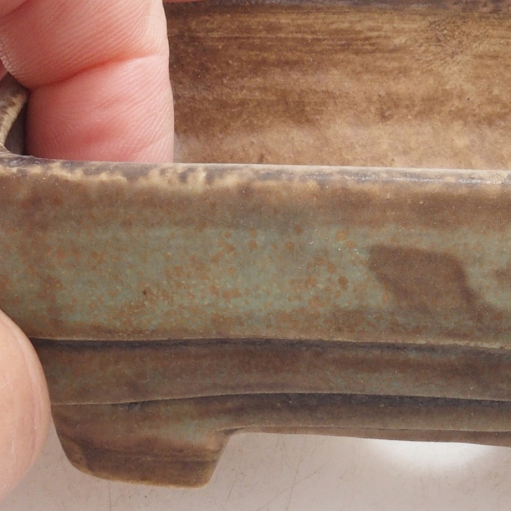 Bonsaischale aus Keramik 10 x 8,5 x 4 cm, braun