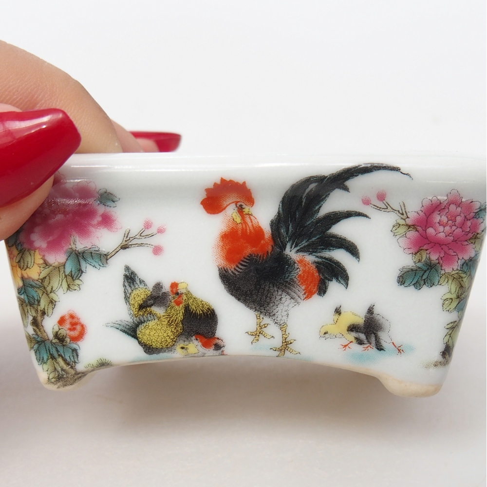 Mini-Bonsaischale 8 x 6,5 x 3,5 cm, weiß