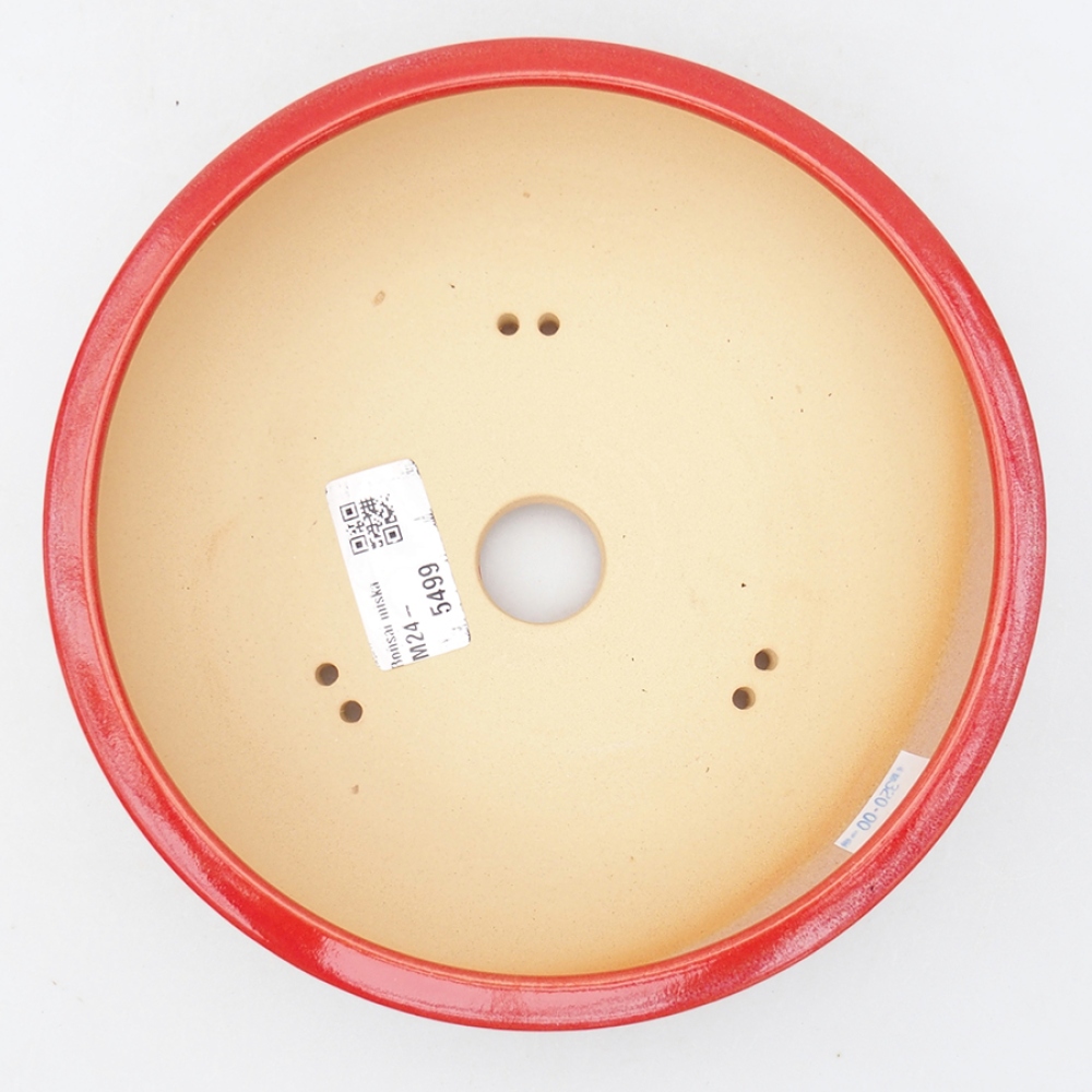 Bonsaischale aus Keramik 18 x 18 x 5,5 cm, Farbe rot