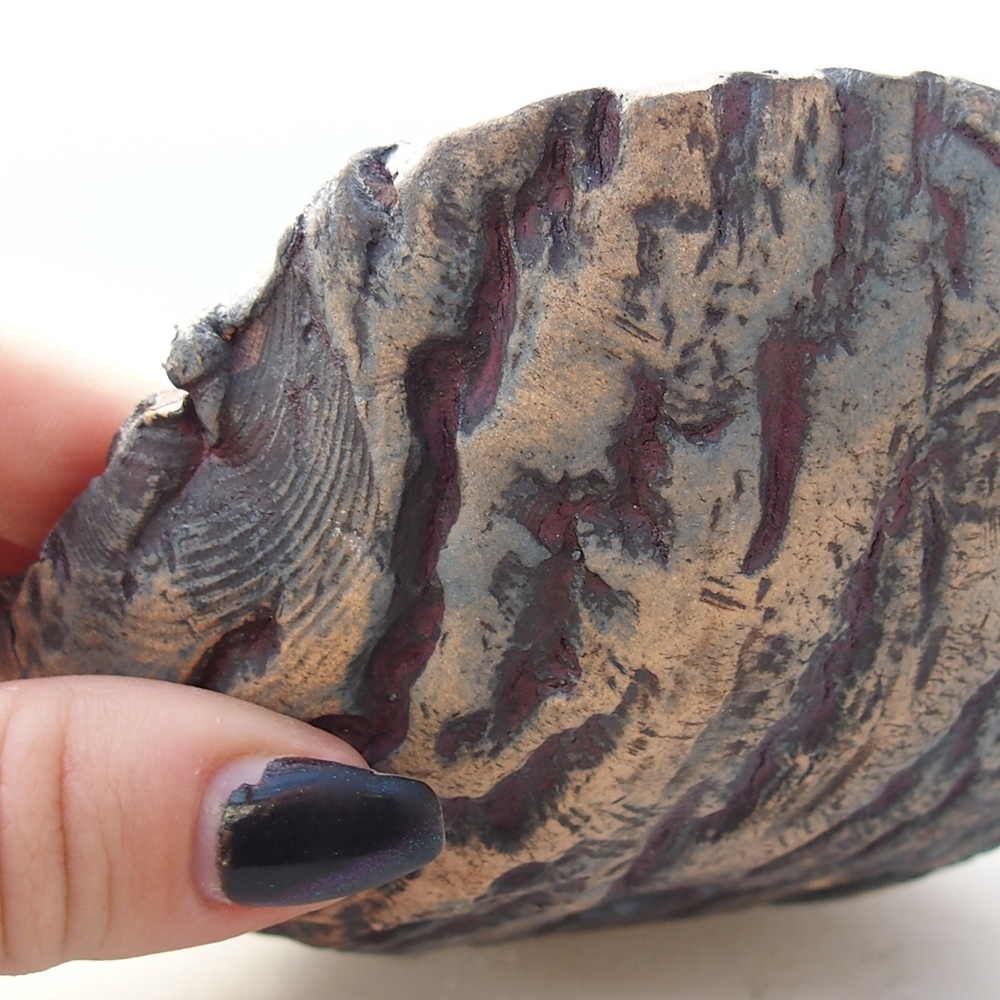 Keramikschale 13 x 12,5 x 7 cm , Farbe lila