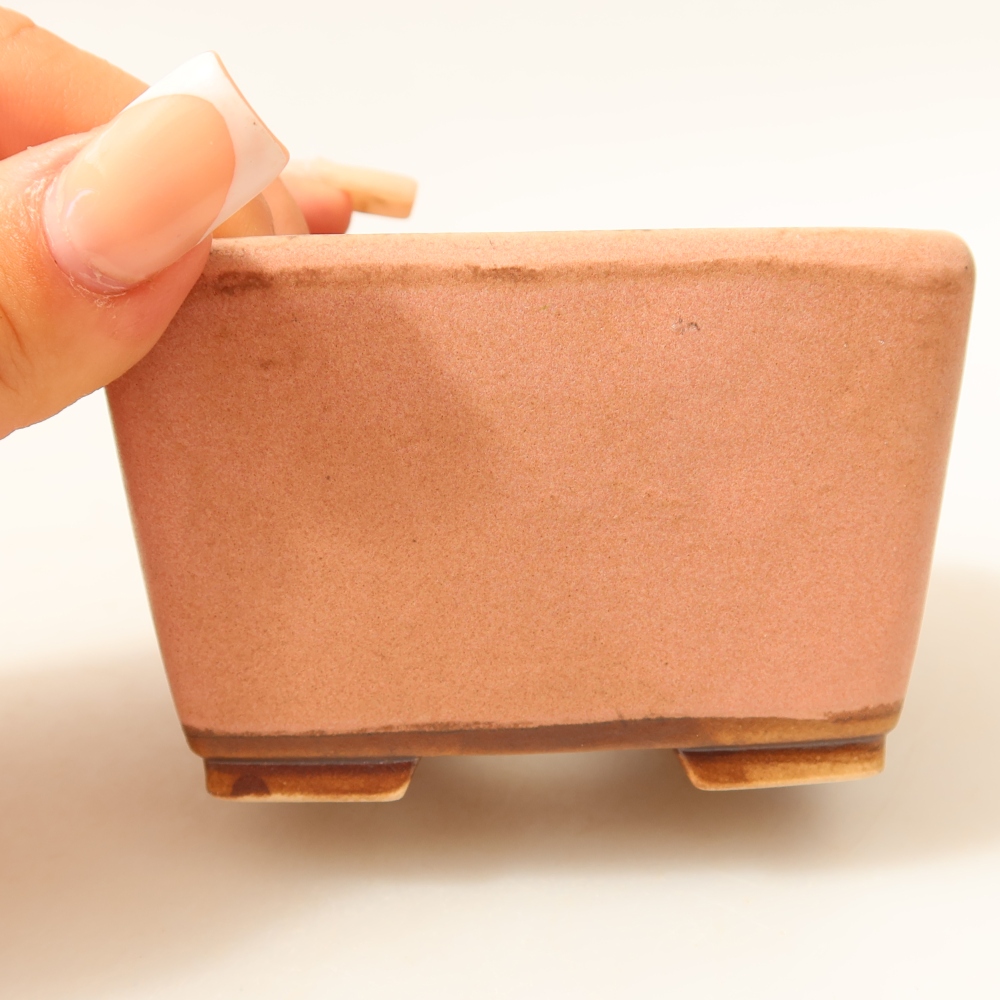 Bonsaischale aus Keramik 8,5 x 8,5 x 5,5 cm, rosa