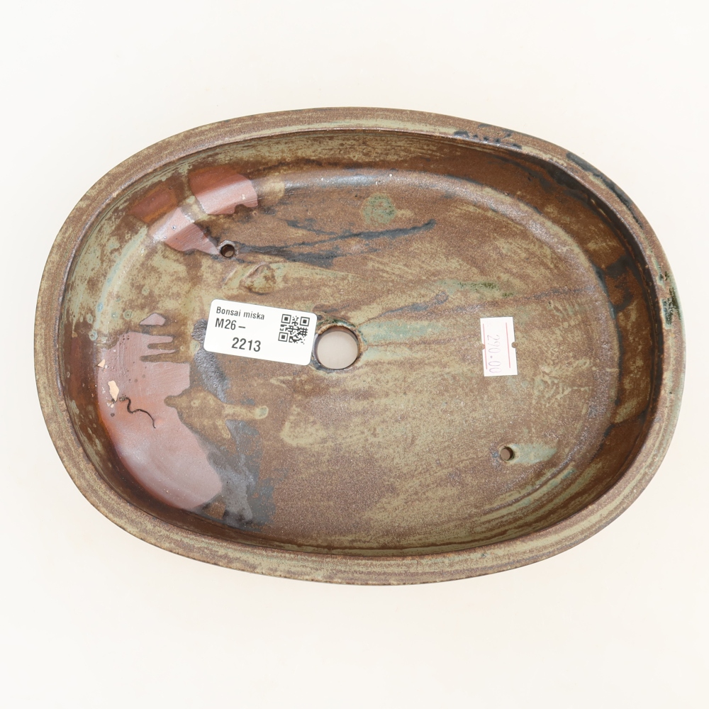 Bonsaischale aus Keramik 22 x 17 x 4 cm, braun