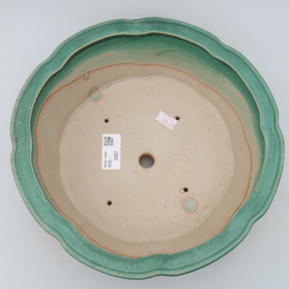Bonsaischale aus Keramik 26,5 x 26,5 x 8,5 cm, grün