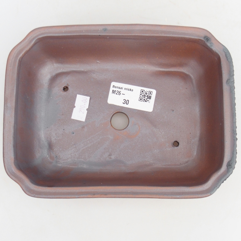 Bonsaischale aus Keramik 18 x 13,5 x 5 cm, metallfarben