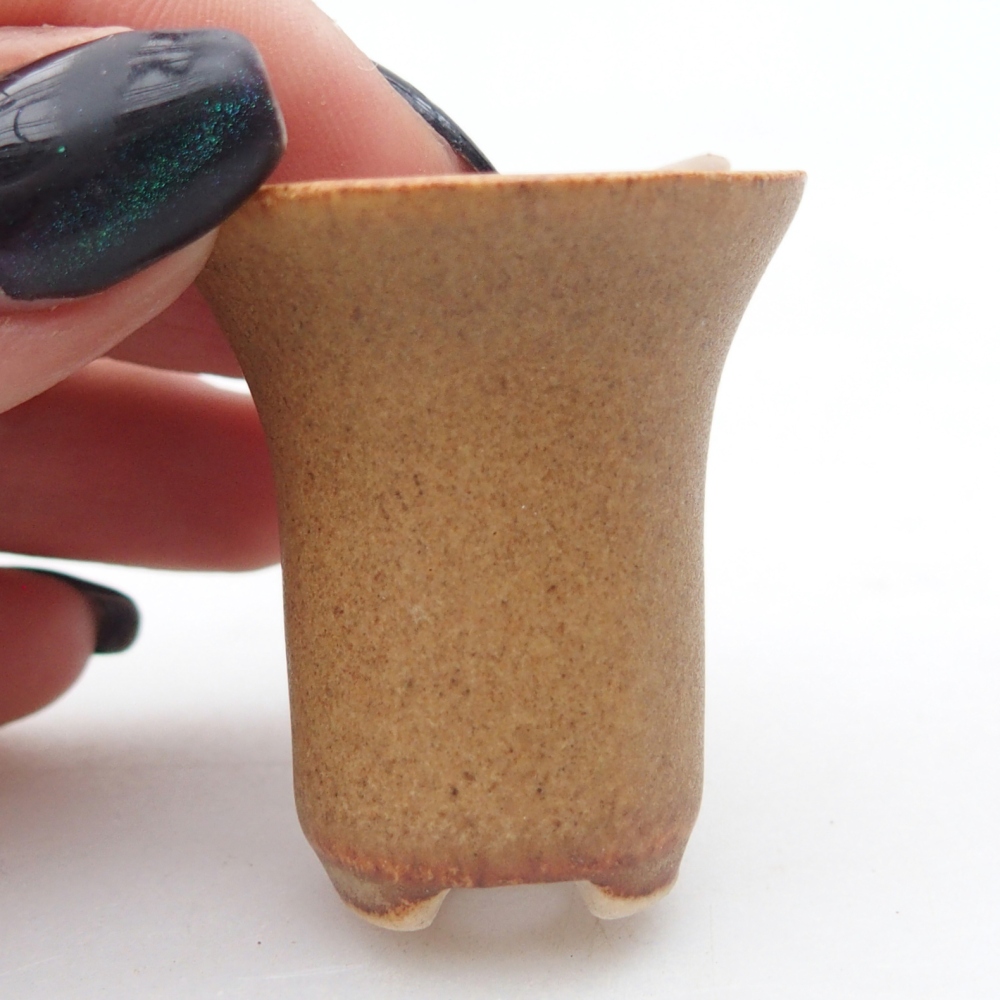 Mini-Bonsaischale 3 x 3 x 3,5 cm, braun